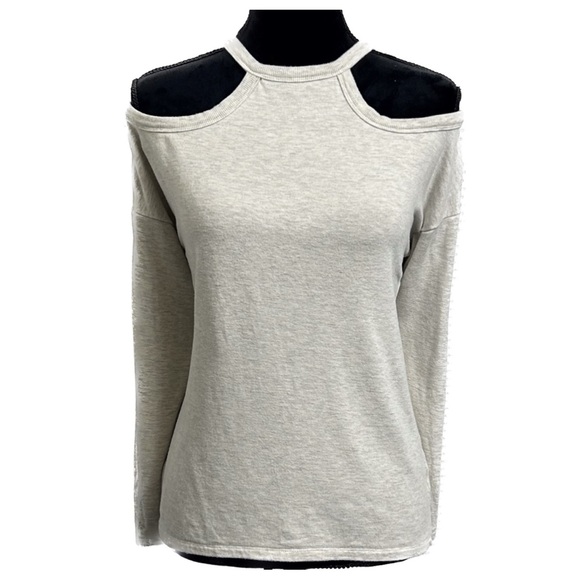Express One Eleven Long Sleeve Cold Shoulder Halter - Picture 4 of 8